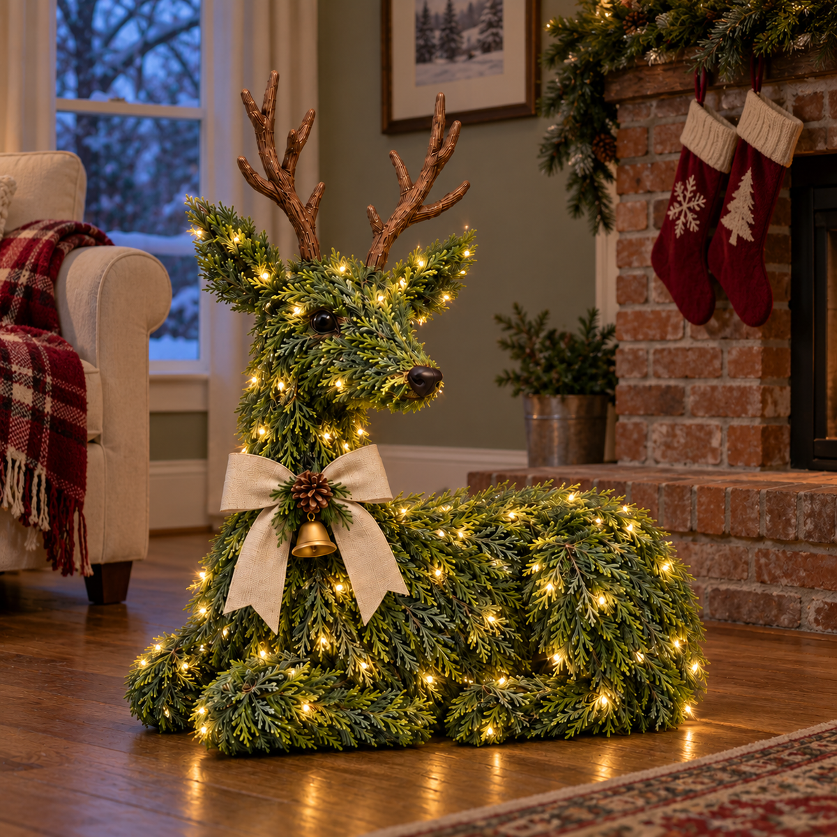 🦌TopSpire®Evergreen Reindeer Christmas Decoration