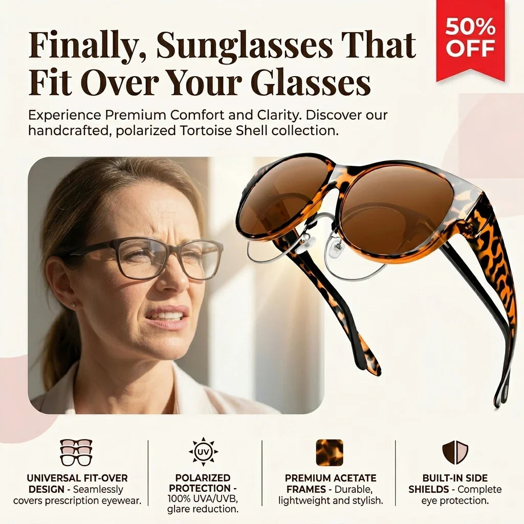 🔥50% OFF Last Day Sale Fit-Over Prescription Sunglasses – Oversized UV400 Frames for Instant Style & Sun Protection