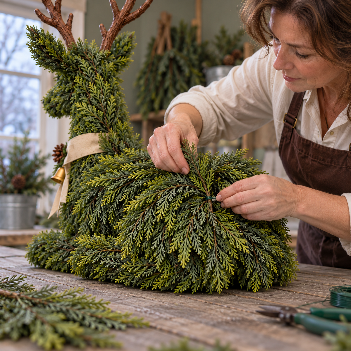 🦌TopSpire®Evergreen Reindeer Christmas Decoration