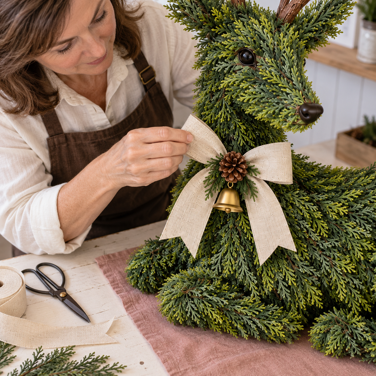 🦌TopSpire®Evergreen Reindeer Christmas Decoration