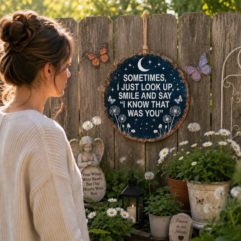 Memorial Garden Hanging Sign – “I Know That Was You” Remembrance Decor - image 2