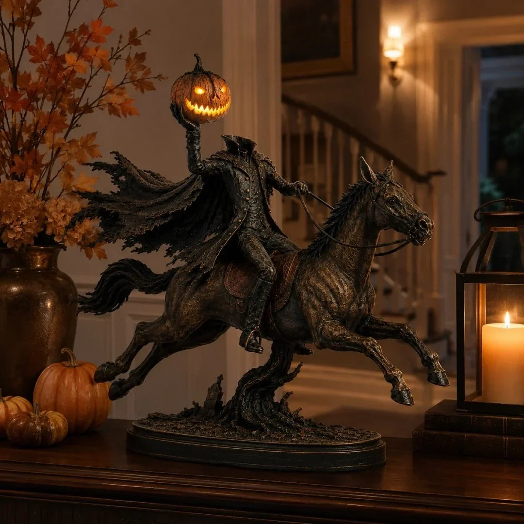 💥Surprise 50% Off！💥Midnight Chase Headless Horseman LED Statue - Halloween Decor