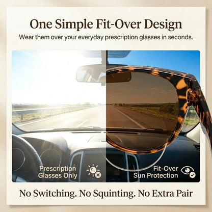 🔥50% OFF Last Day Sale Fit-Over Prescription Sunglasses – Oversized UV400 Frames for Instant Style & Sun Protection