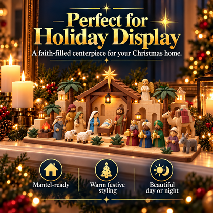 ✝️TopSpire®Nativity Advent Calendar – 24-Day Buildable Christmas Nativity Set✨