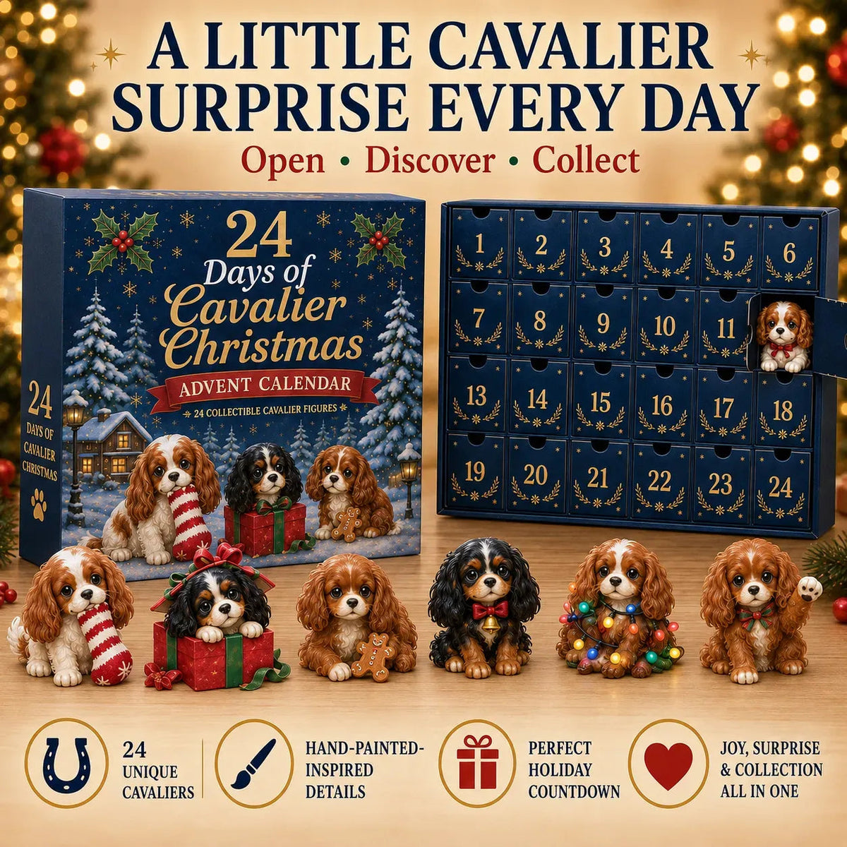 🐶 "24 Days of Cavalier Christmas" TopSpire®2026 – A 24-day Christmas countdown with 24 collectible Cavalier surprises