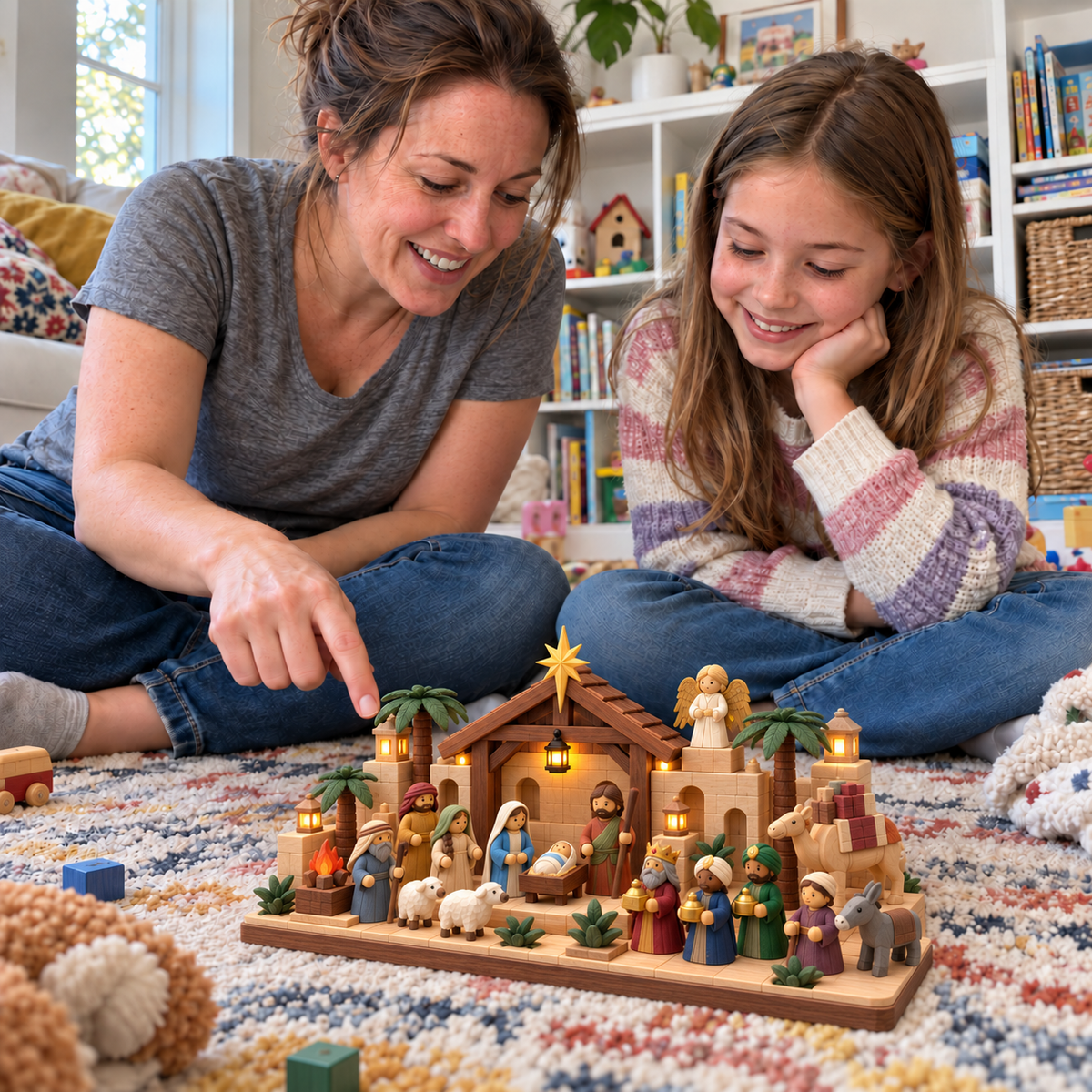 ✝️TopSpire®Nativity Advent Calendar – 24-Day Buildable Christmas Nativity Set✨