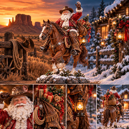 TopSpire®The Old West Cowboy Santa - A Homeward Christmas Keepsake