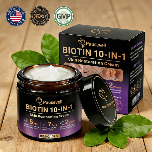 Made and Shipped from USA✨Pauseveil® Biotin 10-in-1 Skin Restoration Cream🍀