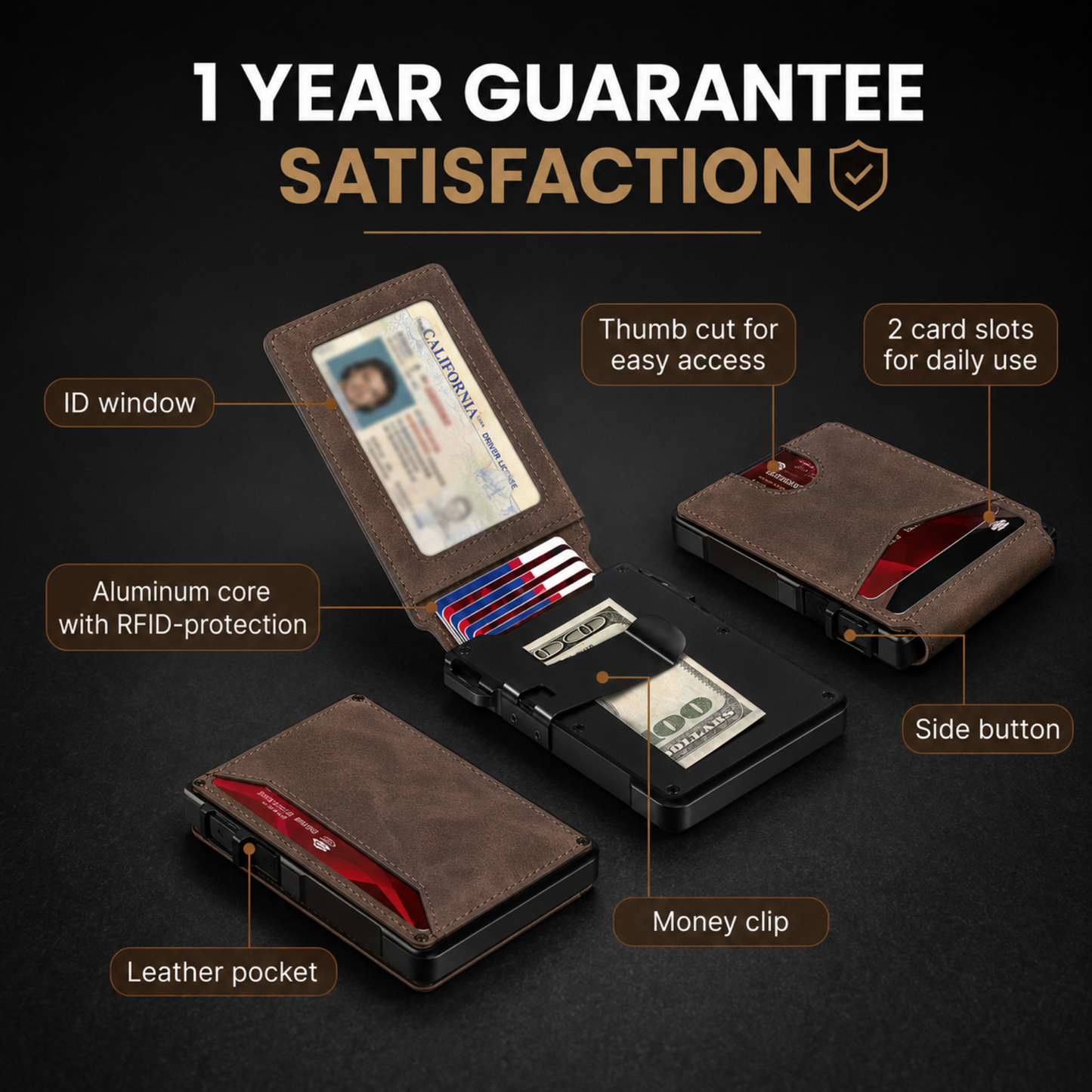 Rovinao™ Minimalist Wallet - Maximum Capacity. Minimal Footprint.