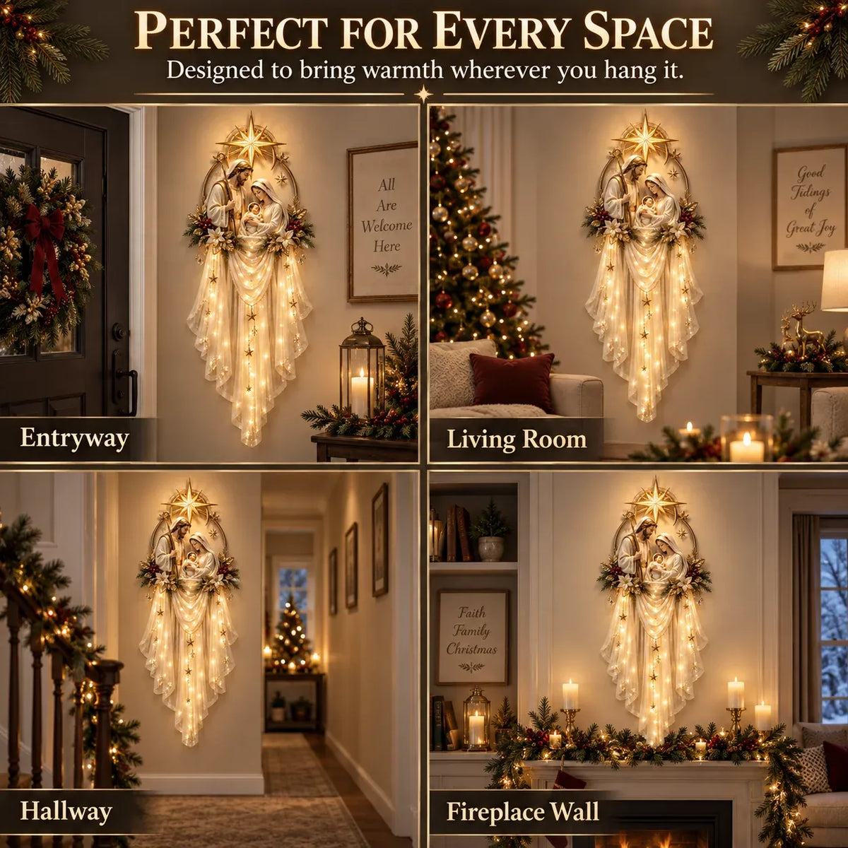TopSpire®Holy Family Star Veil - Meaningful Christmas Wall Decor
