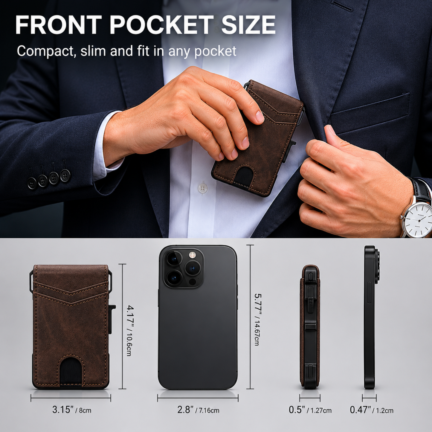 Rovinao™ Minimalist Wallet - Maximum Capacity. Minimal Footprint.
