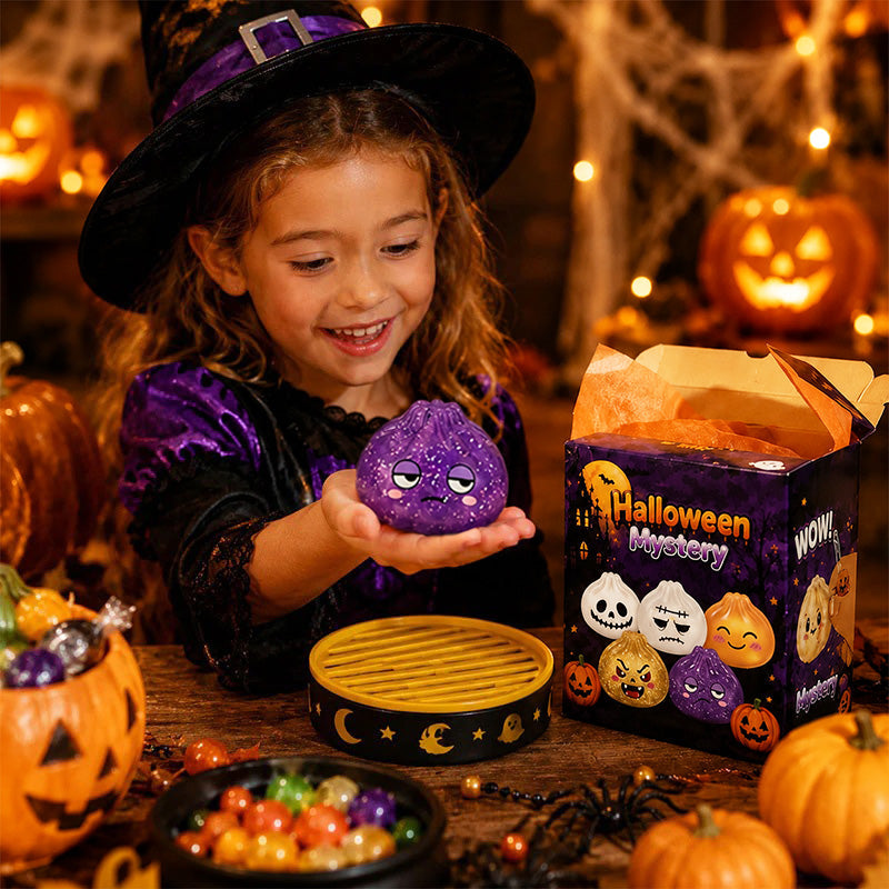 🎃 Halloween Dumpling Squeeze Squishy Toy Blind Boxes