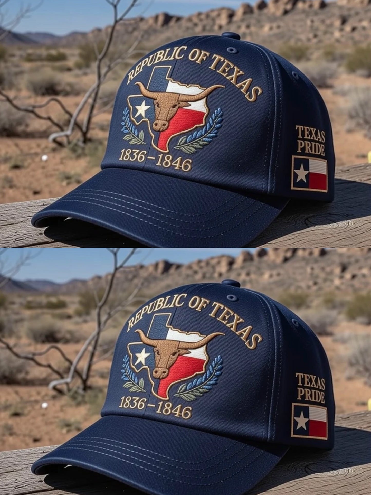 Texas Pride Runs Deep 🤠 – Republic of Texas Heritage Embroidered Hat