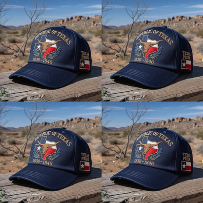 Texas Pride Runs Deep 🤠 – Republic of Texas Heritage Embroidered Hat
