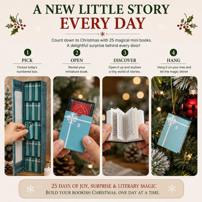 TopSpire®25 Day Mini Book Advent Calendar A Book Lover's Christmas Countdown