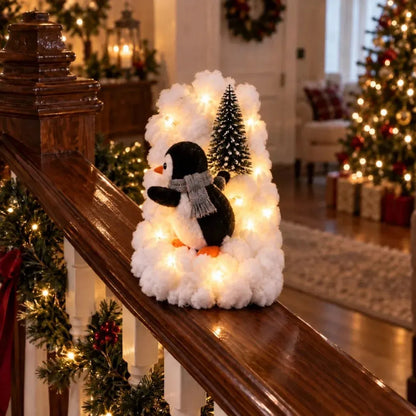 TopSpire®Penguin Christmas Stair Snow Decor