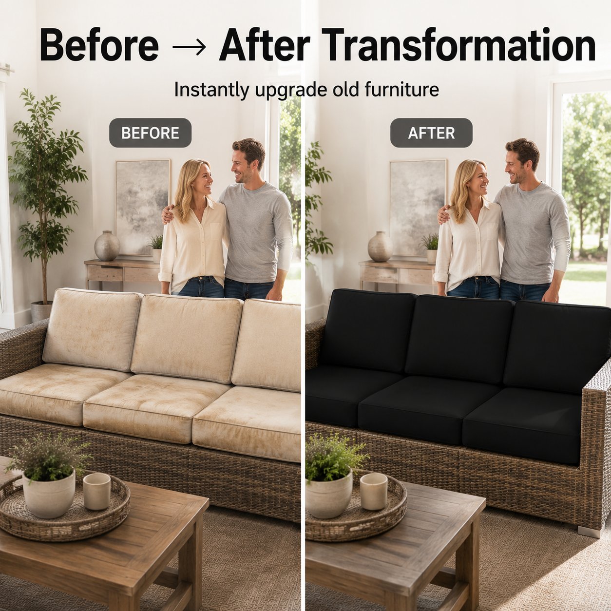 🪑 Stretch Sofa Cushion Covers Set (4 / 8 / 12 PCS) 🔥