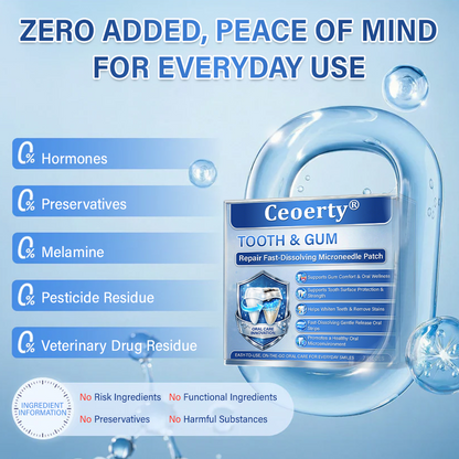Your Smile🦷Ceoerty® Tooth & Gum Repair Fast-Dissolving Microneedle Patch✨ (𝟓-𝐢𝐧-𝟏 💎 𝐑𝐞𝐛𝐮𝐢𝐥𝐝 𝐄𝐧𝐚𝐦𝐞𝐥 & 𝐃𝐞𝐧𝐭𝐢𝐧 • 𝐒𝐭𝐫𝐞𝐧𝐠𝐭𝐡𝐞𝐧 𝐆𝐮𝐦𝐬 • 𝐄𝐫𝐚𝐝𝐢𝐜𝐚𝐭𝐞 𝐓𝐚𝐫𝐭𝐚𝐫 & 𝐎𝐝𝐨𝐫 • 𝐖𝐡𝐢𝐭𝐞𝐧𝐢𝐧𝐠 • 𝐒𝐭𝐨𝐩 𝐓𝐨𝐨𝐭𝐡 𝐒𝐞𝐧𝐬𝐢𝐭𝐢𝐯𝐢𝐭𝐲)🔥