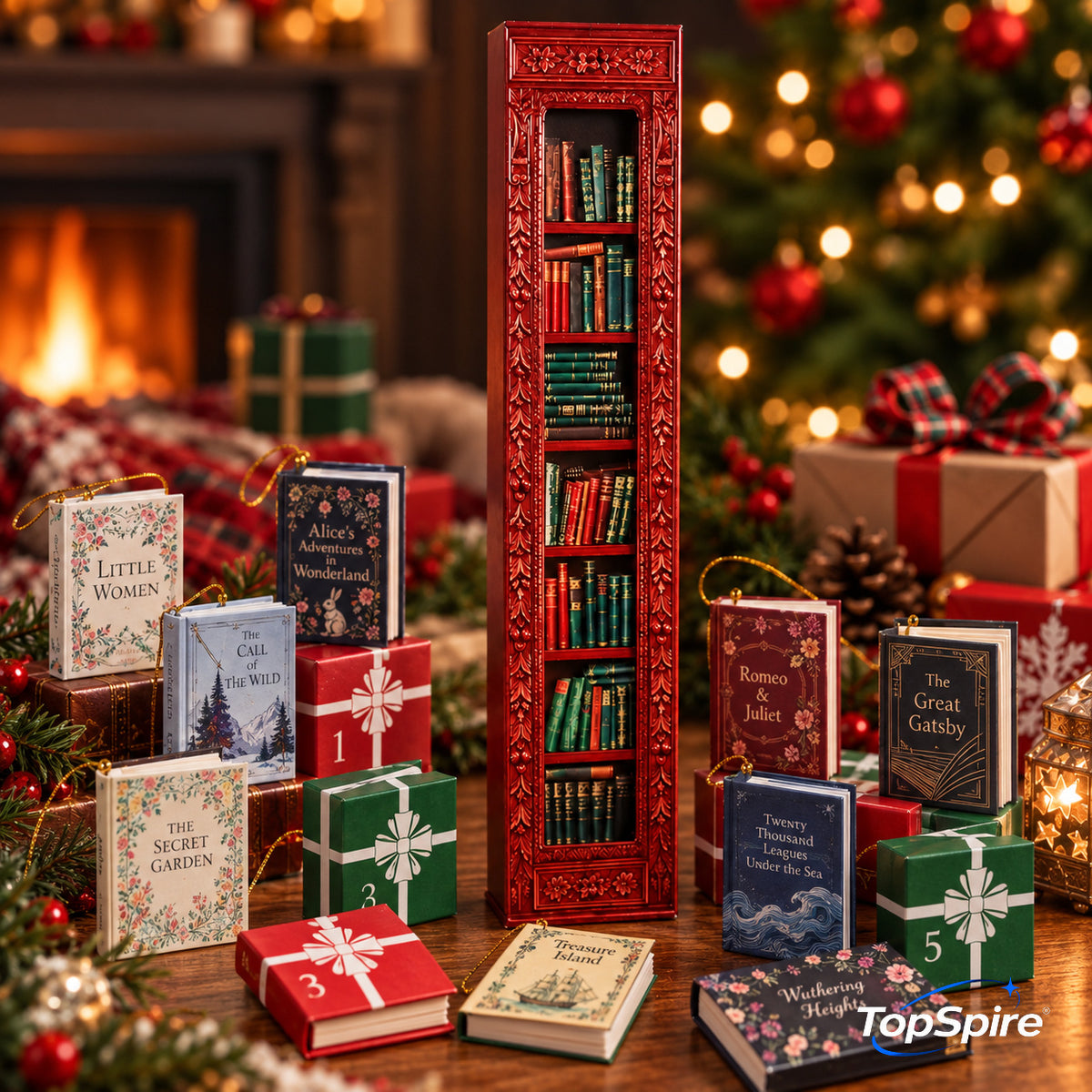 TopSpire®25 Day Mini Book Advent Calendar A Book Lover's Christmas Countdown
