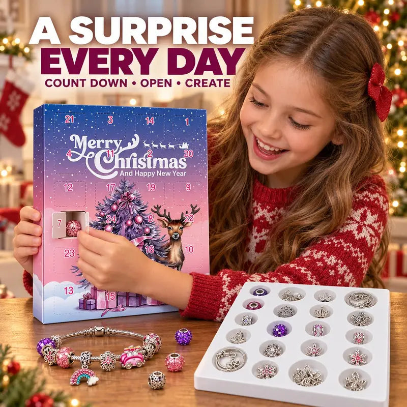 🎄TopSpire®24-Day Christmas DIY Charm Bracelet Advent Calendar🎁