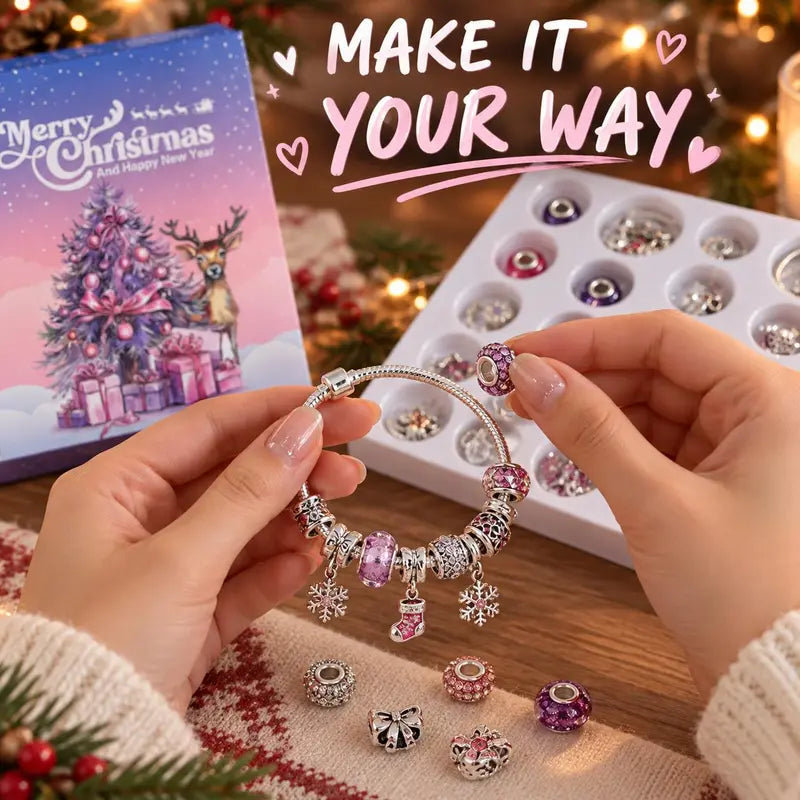 🎄TopSpire®24-Day Christmas DIY Charm Bracelet Advent Calendar🎁