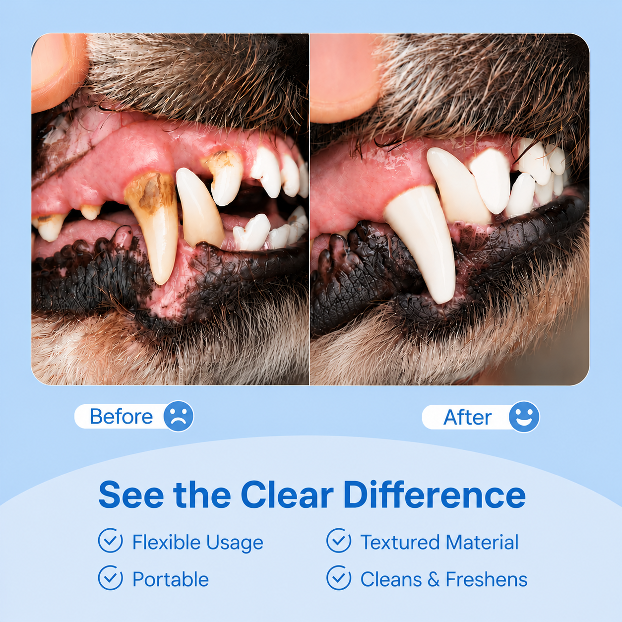 ROVINAO Dog & Cat Teeth Cleaning Finger Wipes