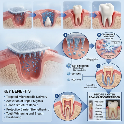 Your Smile🦷Ceoerty® Tooth & Gum Repair Fast-Dissolving Microneedle Patch✨ (𝟓-𝐢𝐧-𝟏 💎 𝐑𝐞𝐛𝐮𝐢𝐥𝐝 𝐄𝐧𝐚𝐦𝐞𝐥 & 𝐃𝐞𝐧𝐭𝐢𝐧 • 𝐒𝐭𝐫𝐞𝐧𝐠𝐭𝐡𝐞𝐧 𝐆𝐮𝐦𝐬 • 𝐄𝐫𝐚𝐝𝐢𝐜𝐚𝐭𝐞 𝐓𝐚𝐫𝐭𝐚𝐫 & 𝐎𝐝𝐨𝐫 • 𝐖𝐡𝐢𝐭𝐞𝐧𝐢𝐧𝐠 • 𝐒𝐭𝐨𝐩 𝐓𝐨𝐨𝐭𝐡 𝐒𝐞𝐧𝐬𝐢𝐭𝐢𝐯𝐢𝐭𝐲)🔥