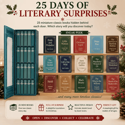 TopSpire®25 Day Mini Book Advent Calendar A Book Lover's Christmas Countdown