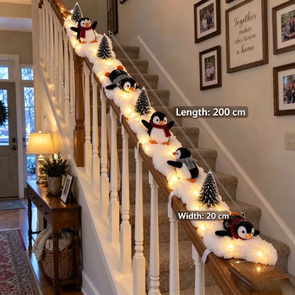 TopSpire®Penguin Christmas Stair Snow Decor