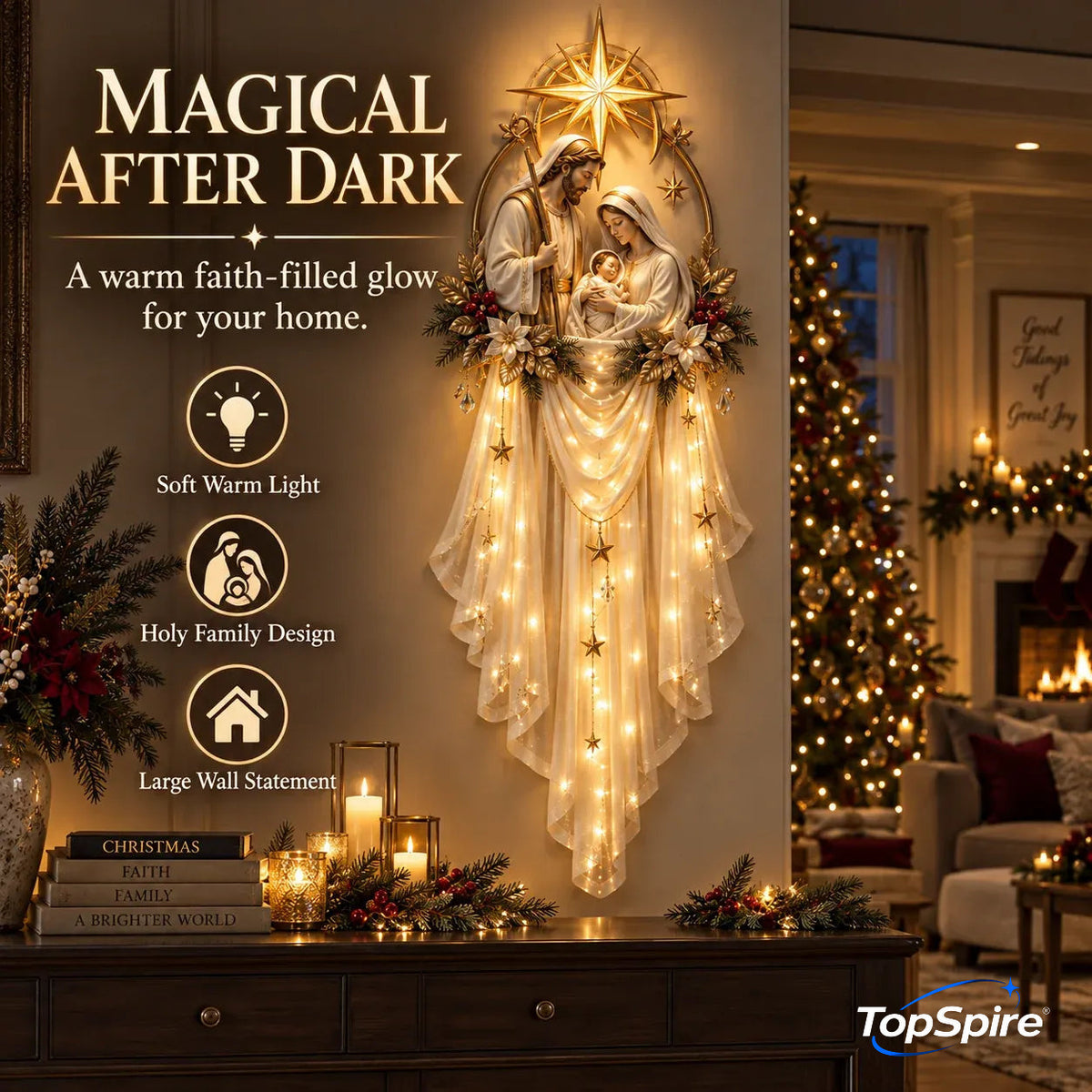 TopSpire®Holy Family Star Veil - Meaningful Christmas Wall Decor