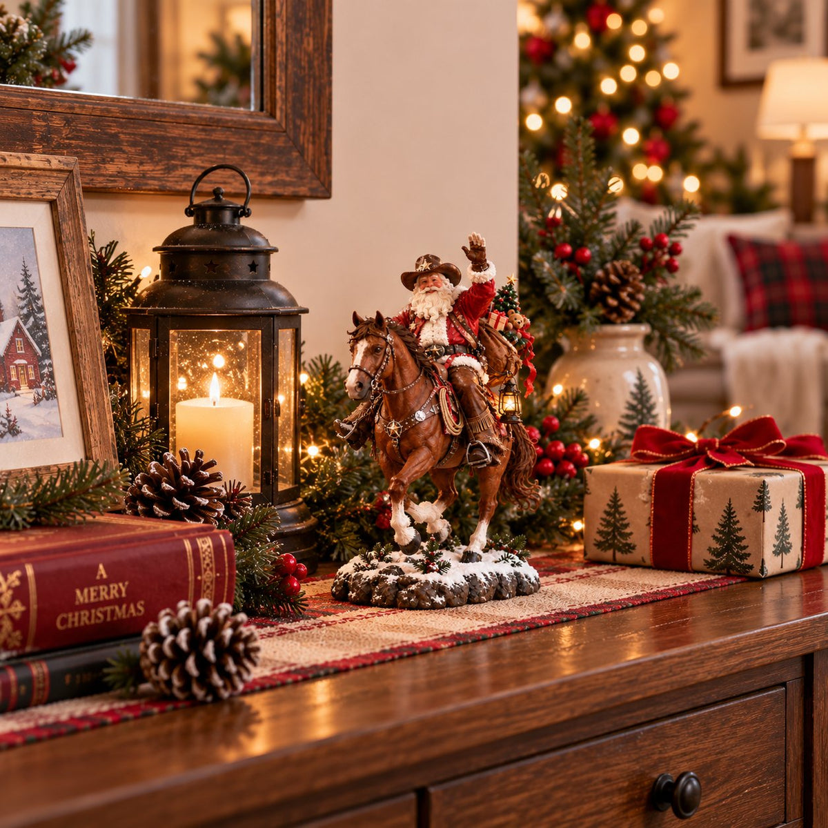 TopSpire®The Old West Cowboy Santa - A Homeward Christmas Keepsake