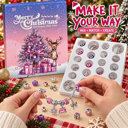 🎄TopSpire®24-Day Christmas DIY Charm Bracelet Advent Calendar🎁