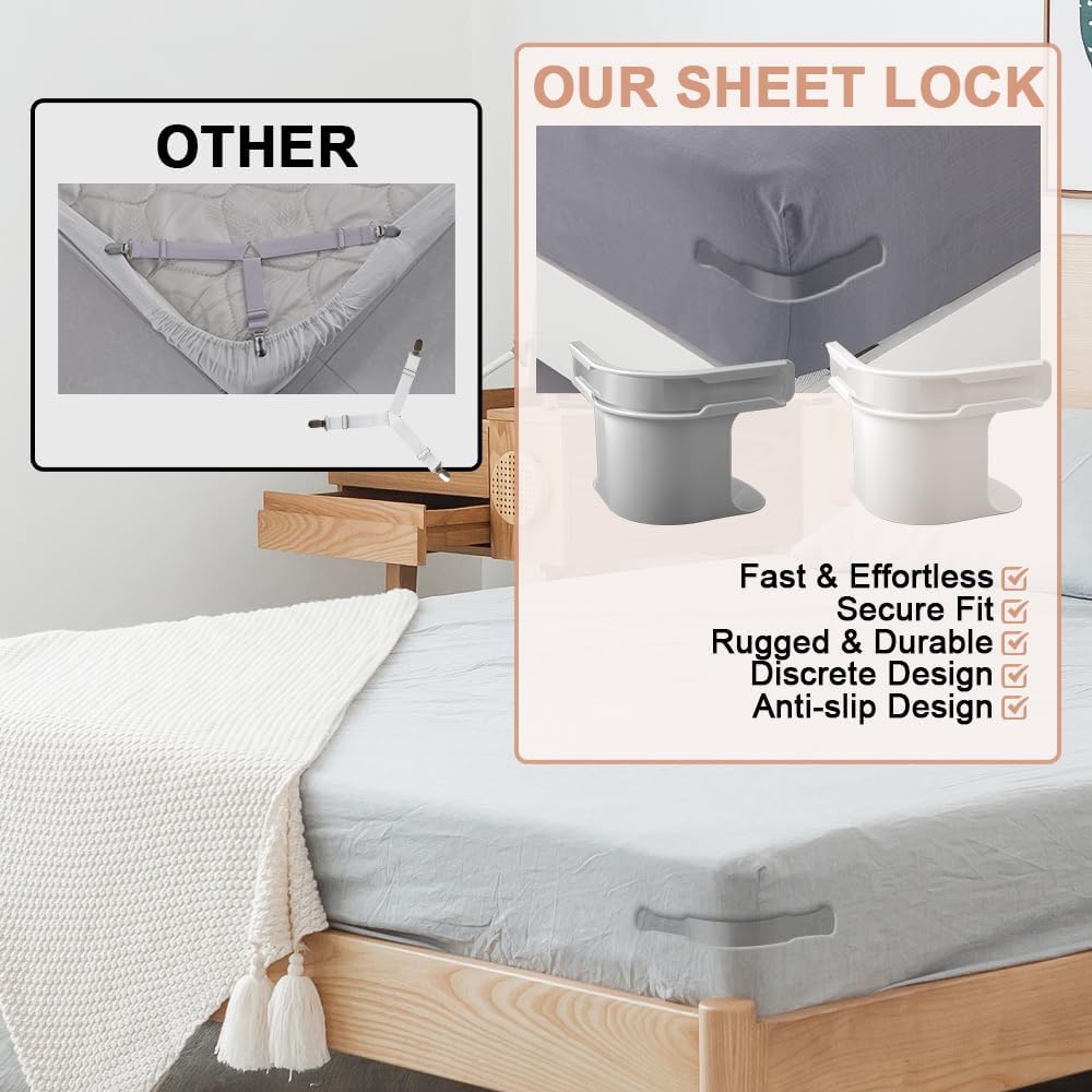 🔥 Last Day 50% OFF –No-Slip Bed Corner Clips