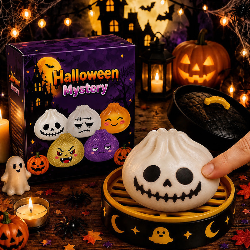 🎃 Halloween Dumpling Squeeze Squishy Toy Blind Boxes