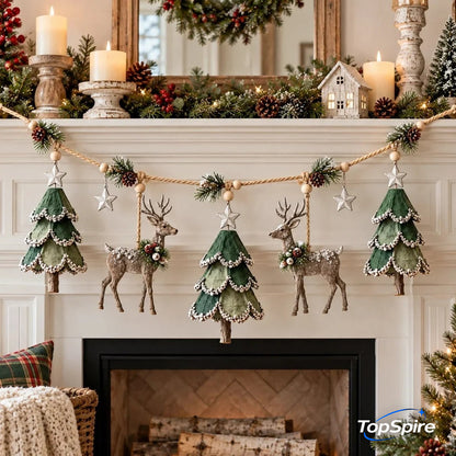 🎁🎄✨ TopSpire® Enchanted Lighted Woodland Christmas Garland