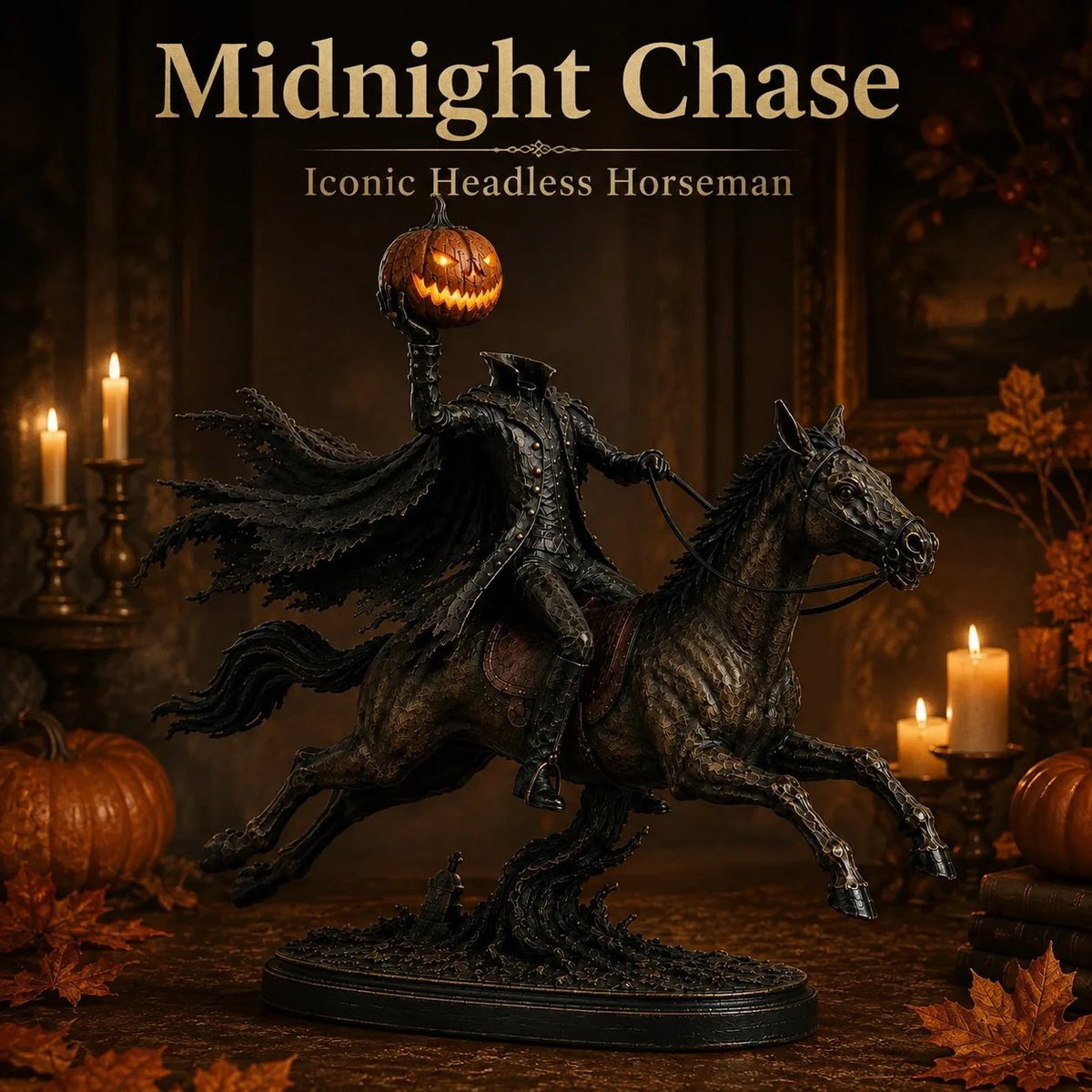 💥Surprise 50% Off！💥Midnight Chase Headless Horseman LED Statue - Halloween Decor