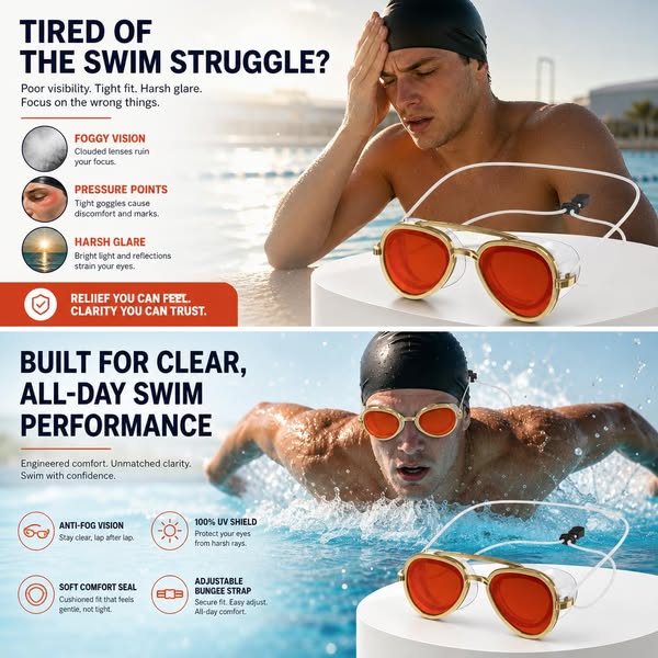 Sunny G Swim Goggles – Anti-Fog UV Protection Swimming Goggles 🏊‍♂️☀️