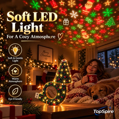 🎄🔥 TopSpire® 6-in-1 Christmas Magic Projector – Light Up Your Room with Festive Scenes