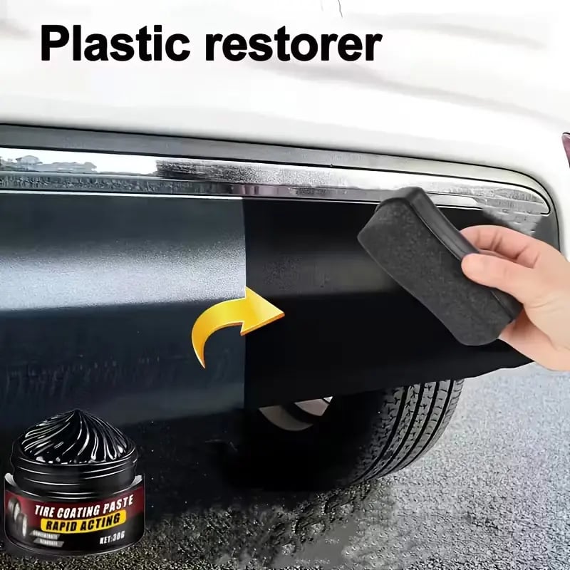 Premium Tire Coating & Trim Restorer: Bring Back the Original Deep Black Shine to Rubber and Plastic