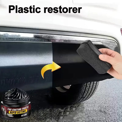 Premium Tire Coating & Trim Restorer: Bring Back the Original Deep Black Shine to Rubber and Plastic