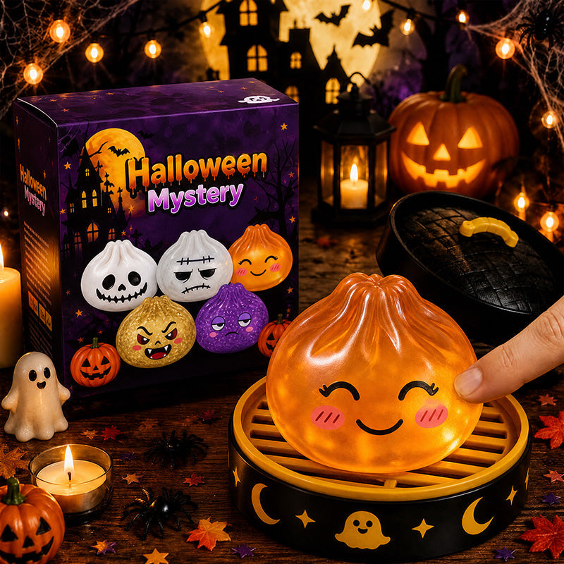 🎃 Halloween Dumpling Squeeze Squishy Toy Blind Boxes
