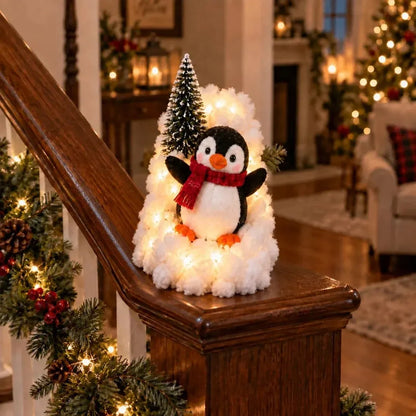 TopSpire®Penguin Christmas Stair Snow Decor