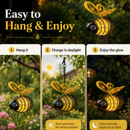 🌙🐝🪴 LIMITED-TIME 49% OFF! Hanging Solar Bee Light – Spread Joy Day and Night 🌞🌜
