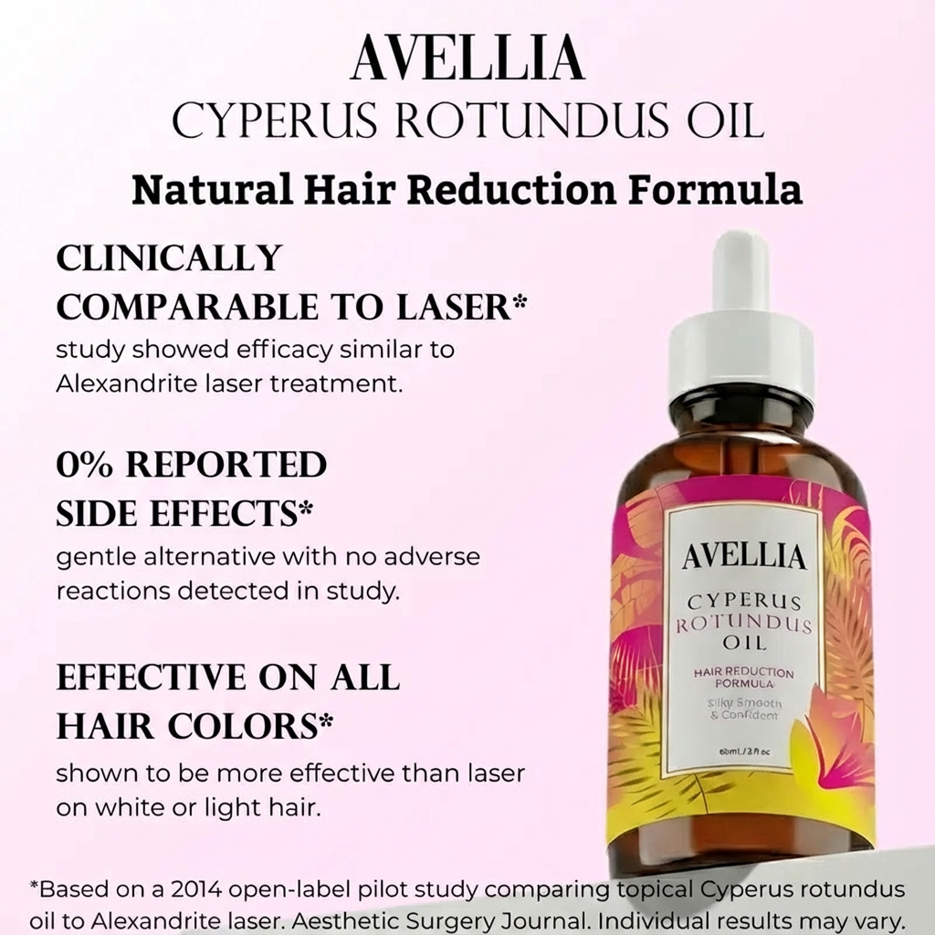 Cyperus Rotundus Oil for Natural Hair Reduction