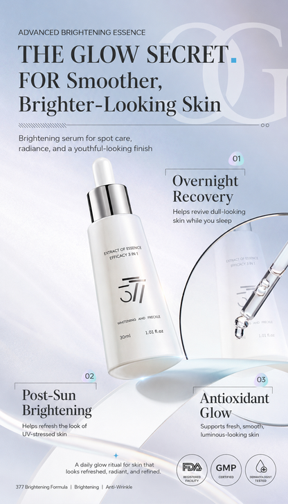 💧 Limited Time Deal: Buy 1 Bottle, Get 1 FREE! Thulox™ 377 Brightening Essence Serum – Fade Dark Spots & Reveal Radiant, Youthful-Looking Skin！