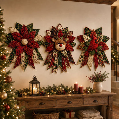 TopSpire®Beginner-Friendly Oversized Christmas Character Quilted Door Hanger Sewing Kit Complete Kit with All Tools & Step-by-Step Guide Included