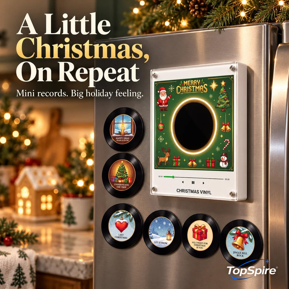 TopSpire®Christmas Mini Record Player