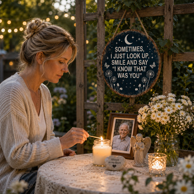 Memorial Garden Hanging Sign – “I Know That Was You” Remembrance Decor - image 4