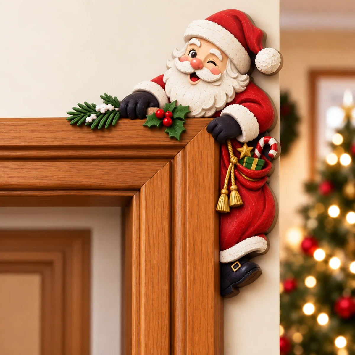 TopSpire®Christmas Door Frame Corner Decor - A Fun Holiday Surprise