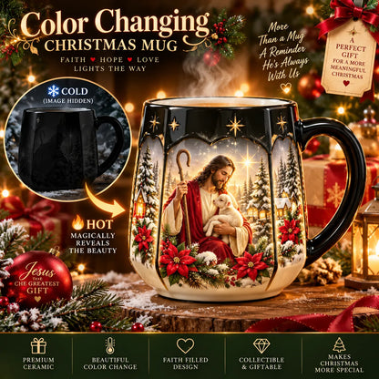 🎅🏻🎁TopSpire®Christmas Magic Color-Changing Mug – Heat Reveal Holiday Gift